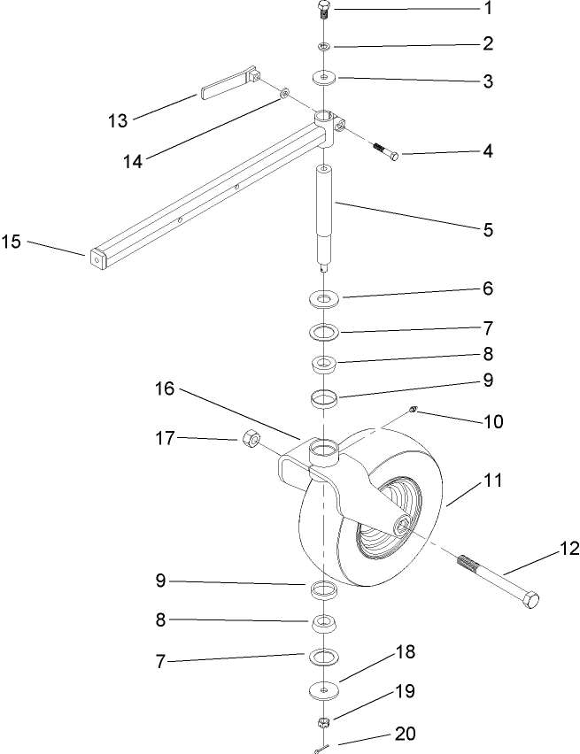 Castor Wheel Assembly No. 107-9410