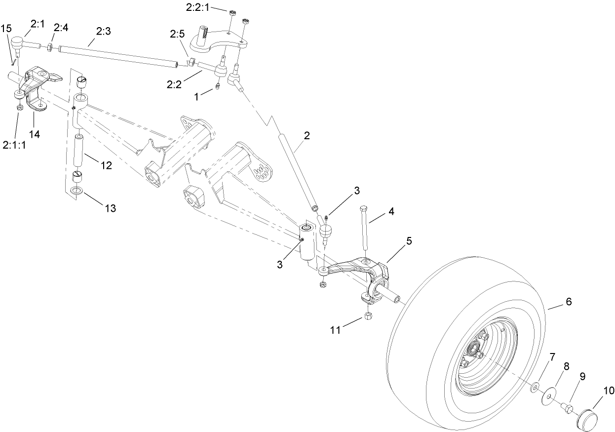 Front Tire and Steering Assembly