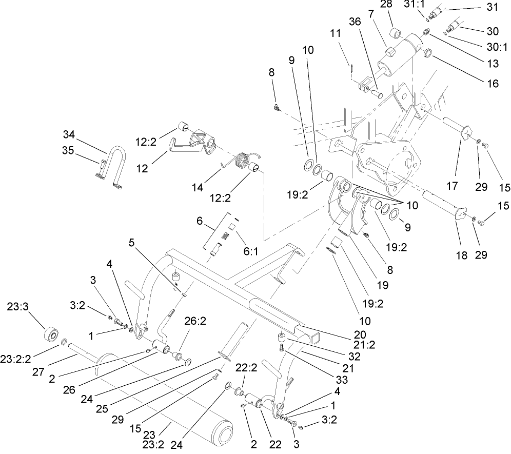 Left-Hand Pull Frame Assembly