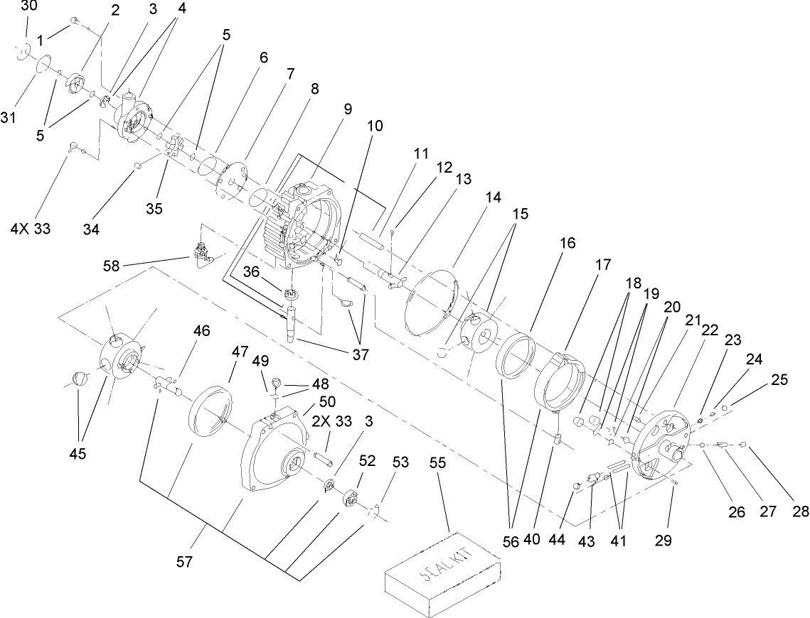 Hydro Transmission Assembly No. 94-2003
