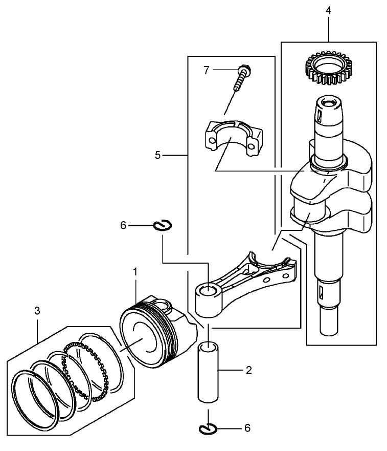 Piston and Crankshaft Assembly
