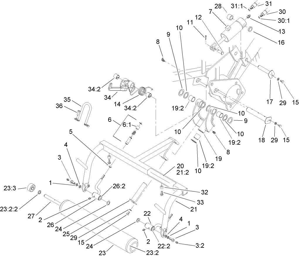 Left Hand Pull Frame Assembly
