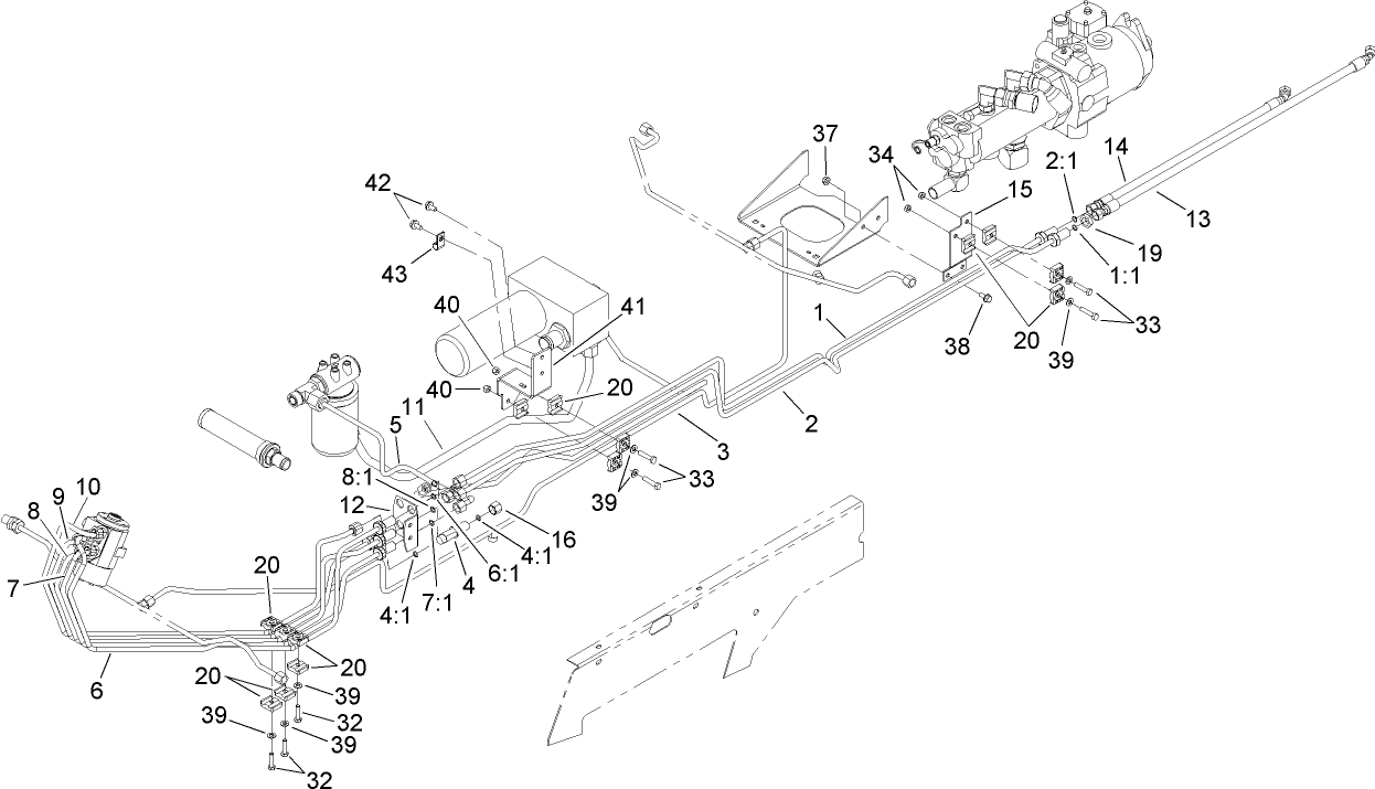 Hydraulic Steering Line Assembly
