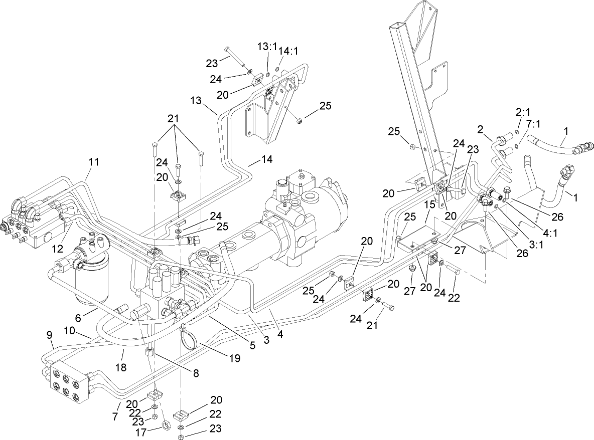 Hydraulic Lift Line Assembly