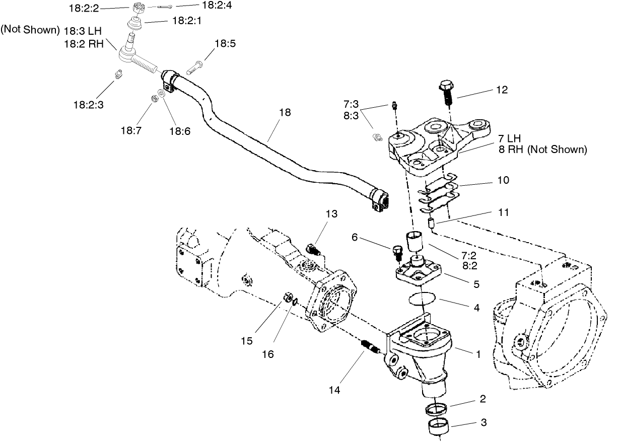 Bevel Gear Case Assembly Rear Axle Assembly No. 100-3784