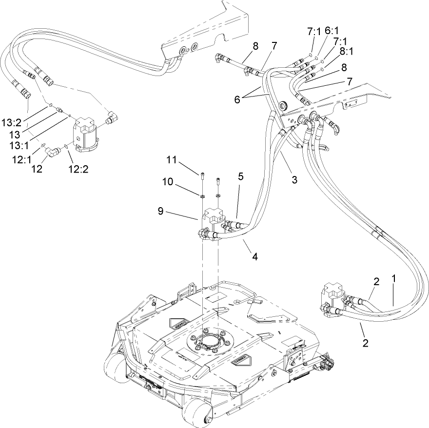 No. 1, 4 and 5 Hose Installation Assembly