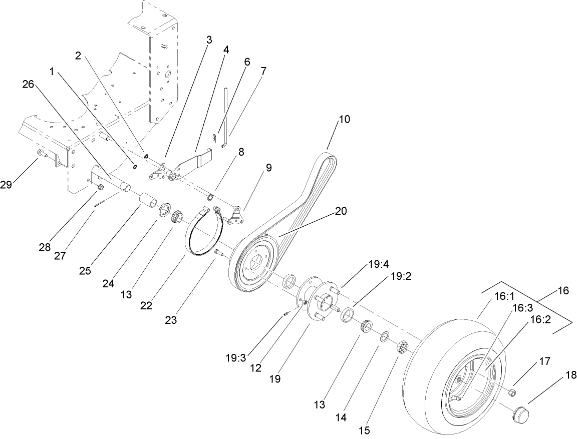 Wheel Drive and Brake Assembly