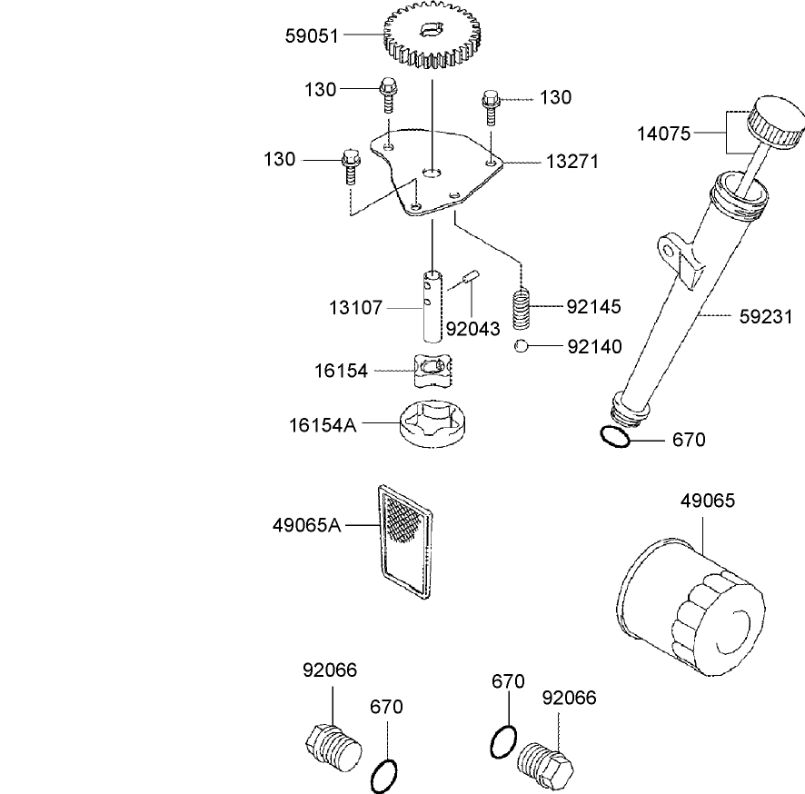 Lubrication Equipment Assembly  Kawasaki FH580V-AS14