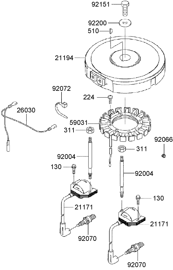 Electric Equipment Assembly  Kawasaki FH541V-AS30