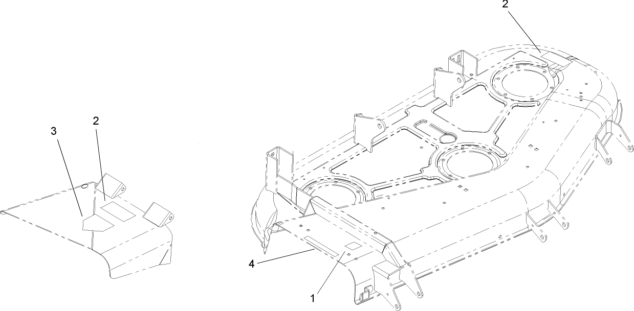 Roller and Baffle Decal Assembly 132cm Side Discharge Mower