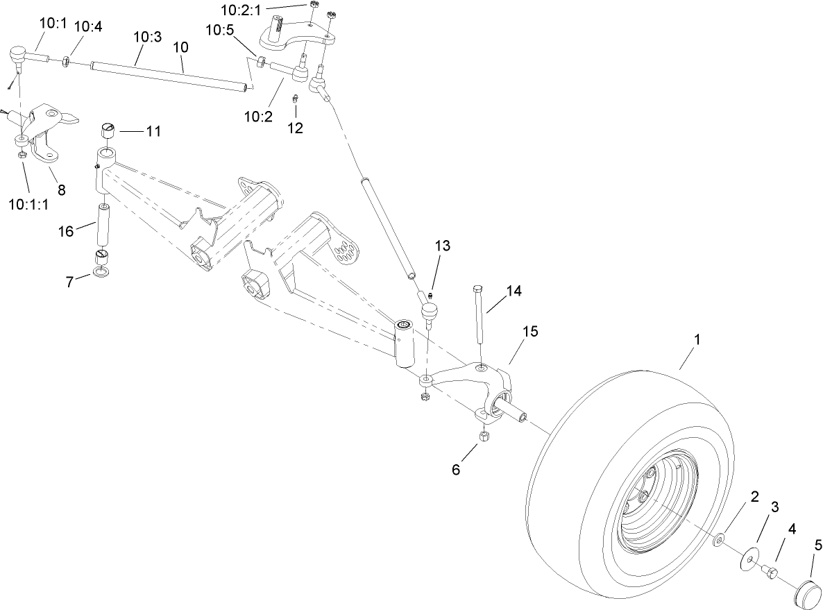 Front Tire and Steering Assembly