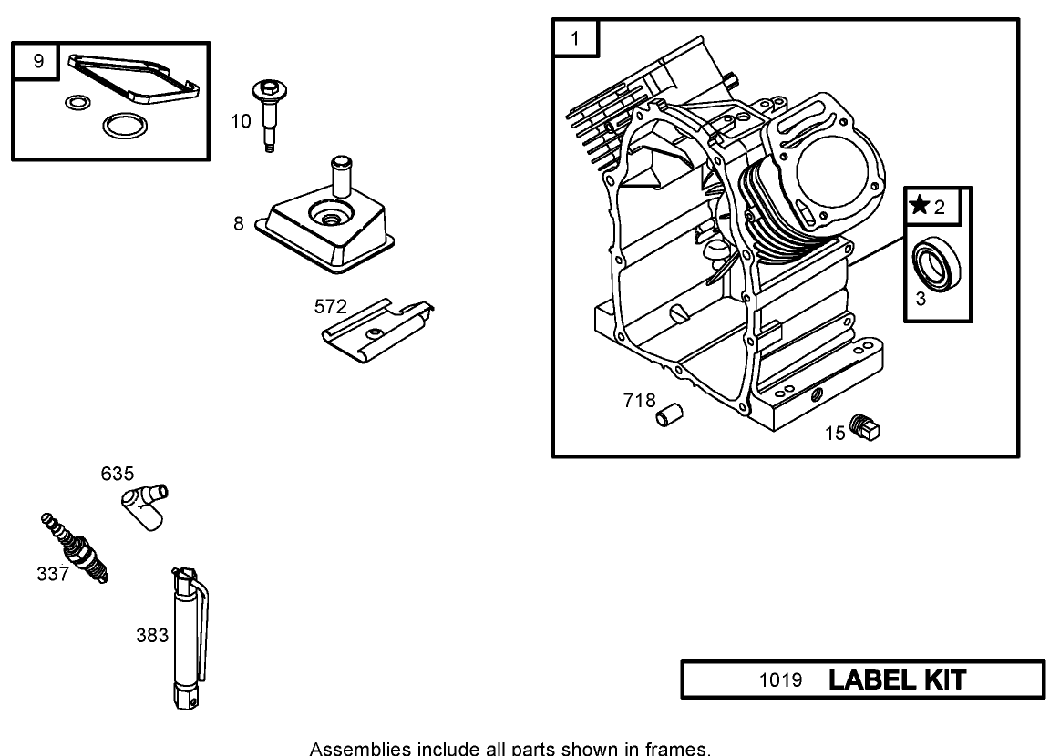 Cylinder Assembly  Briggs and Stratton 303440-1326-E1