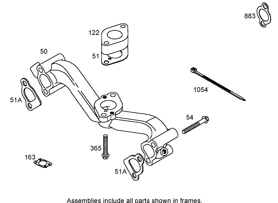 Intake Manifold Assembly  Briggs and Stratton 303440-1326-E1