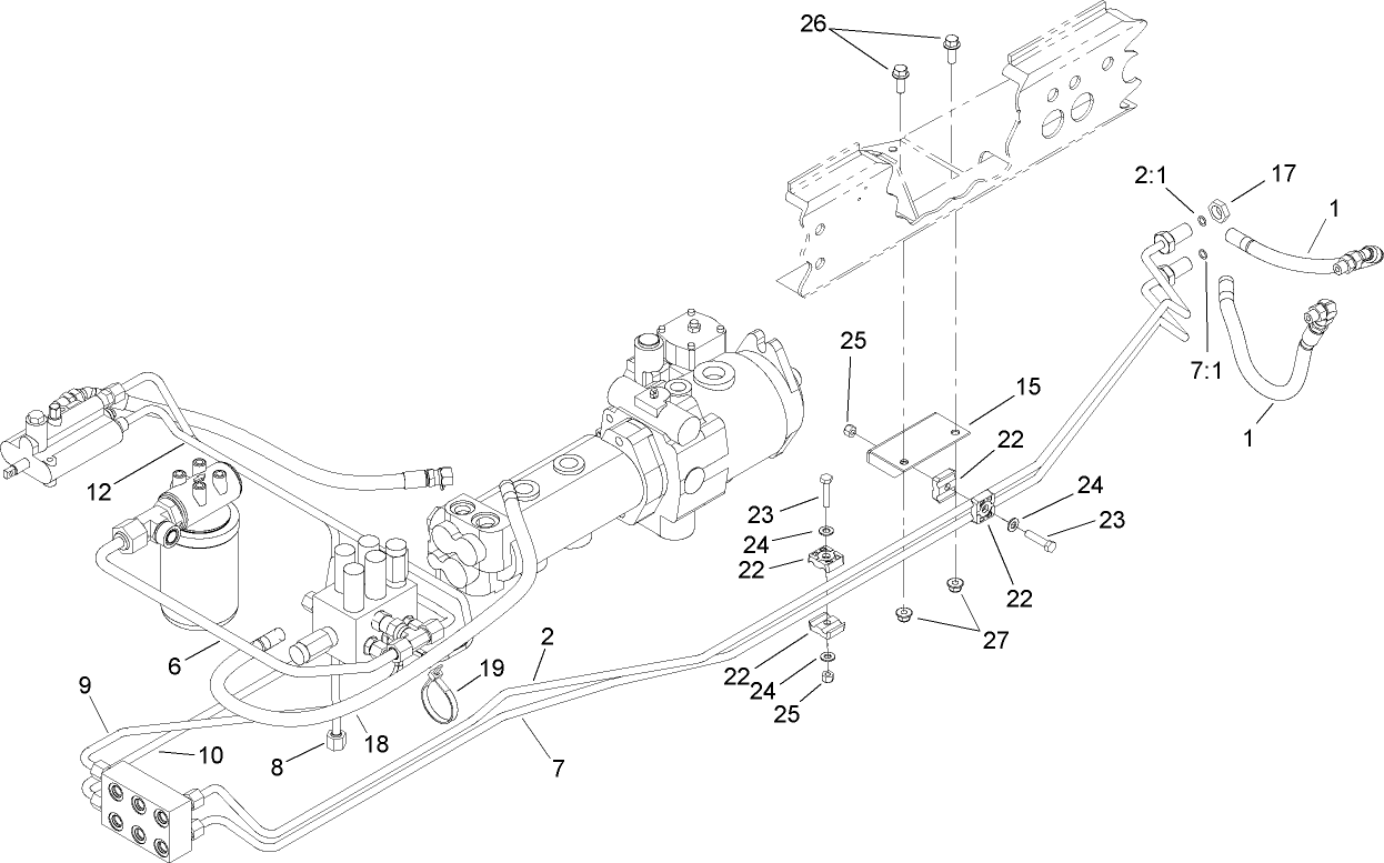 Hydraulic Lift Line Assembly