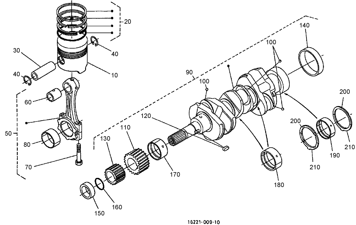 Piston and Crankshaft Assembly