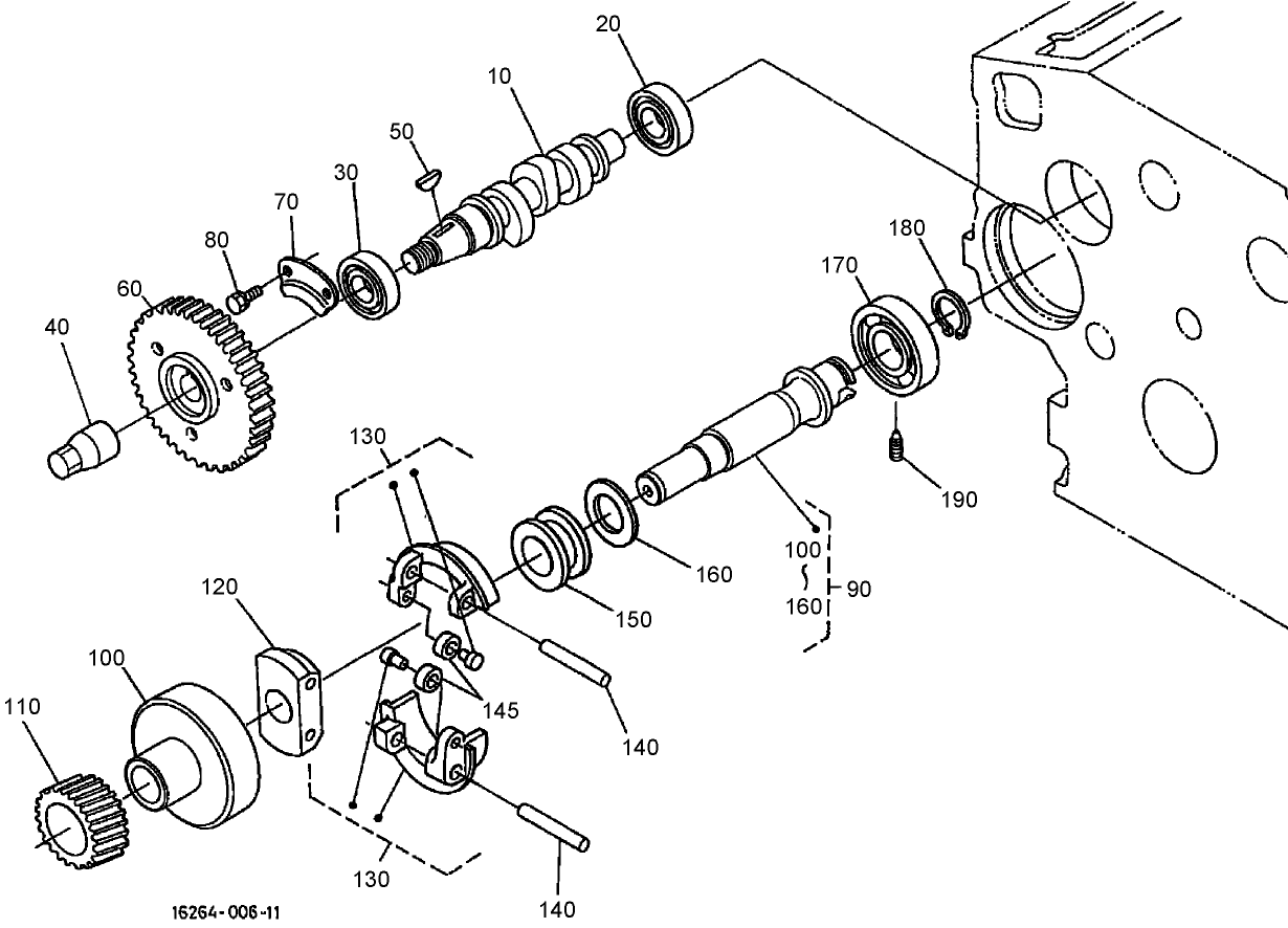 Fuel Camshaft and Governor Shaft Assembly