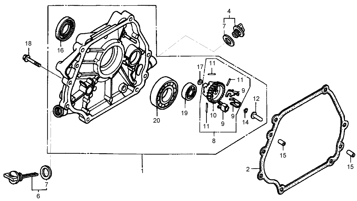 Crankcase Cover Assembly  Honda GX390K1QNE2