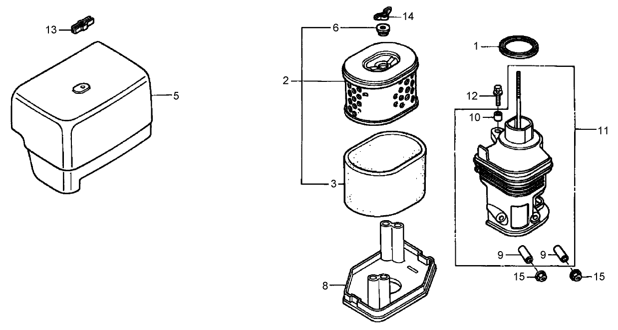 Air Cleaner Assembly  Honda GX390K1QNE2