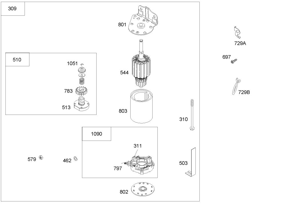 Starter Assembly  Briggs and Stratton 286H77-0165-E1
