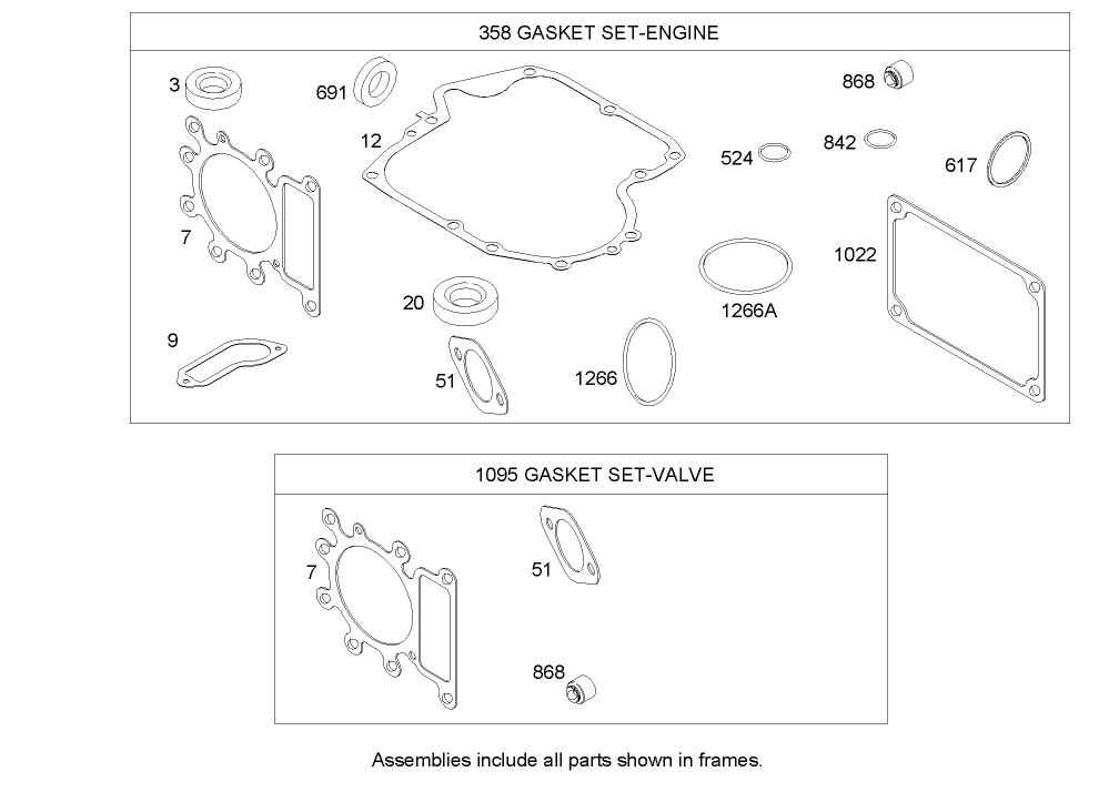 Gasket Assembly  Briggs and Stratton 286H77-0165-E1