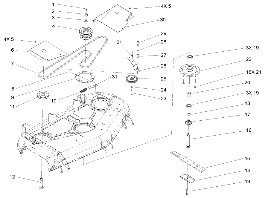 Spindle and Blade Assembly
