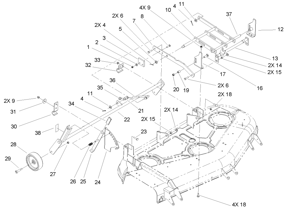 Deck Suspension Assembly