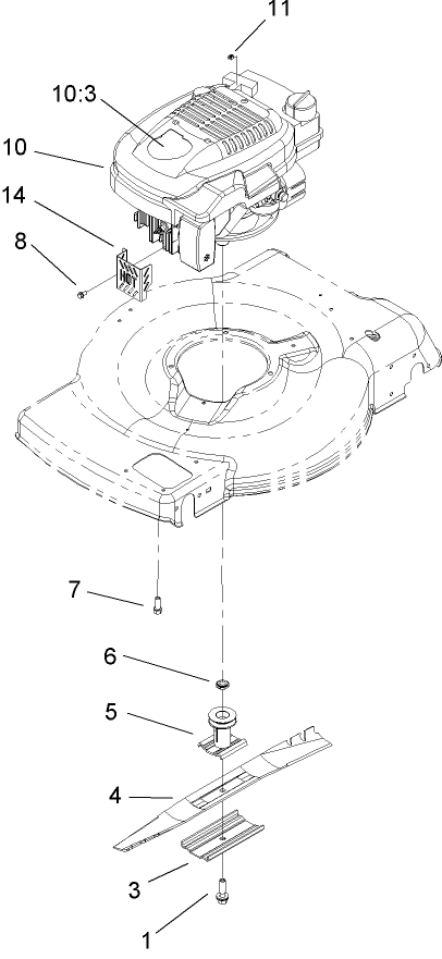 Engine and Blade Assembly