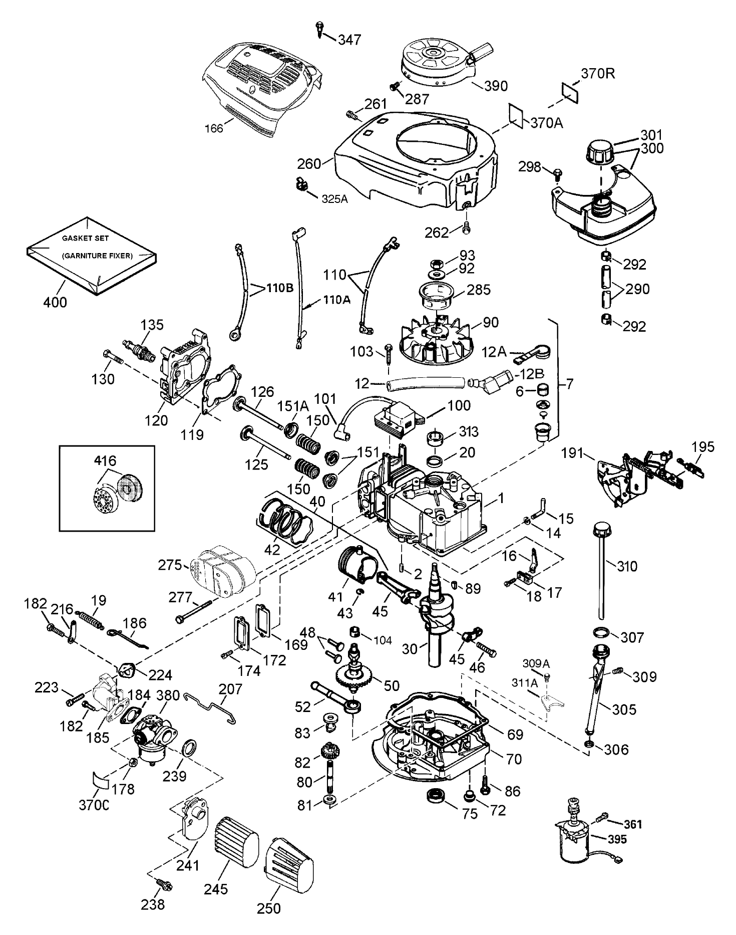 Engine Assembly No. 2 Tecumseh No. LEV120-362004A