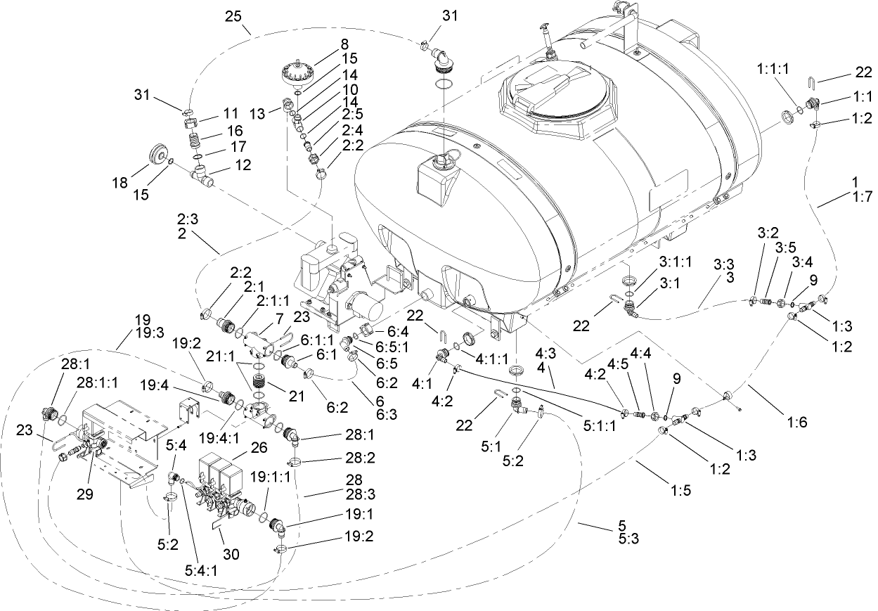 Sprayer Internal Component Assembly