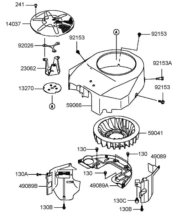 Cooling Equipment Assembly  Kawasaki FH541V-DS04