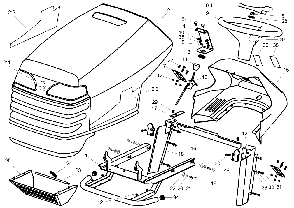 Body and Hood Assembly