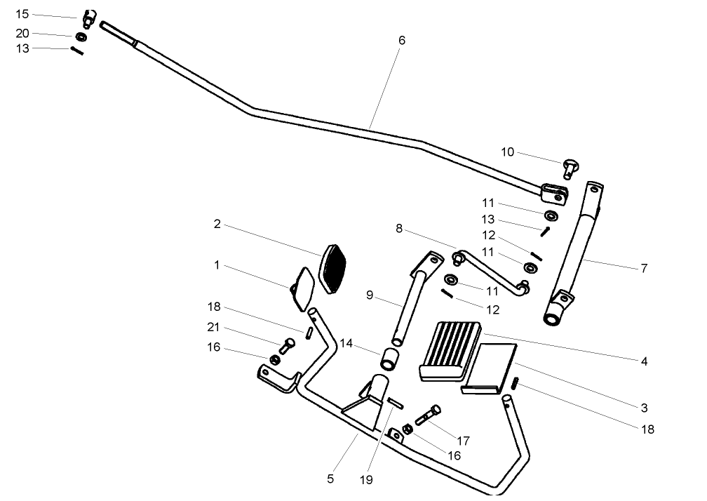 Operation Travel Pedal Assembly