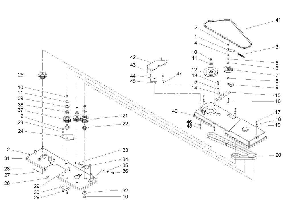 Cutting Pan and Drive System Assembly