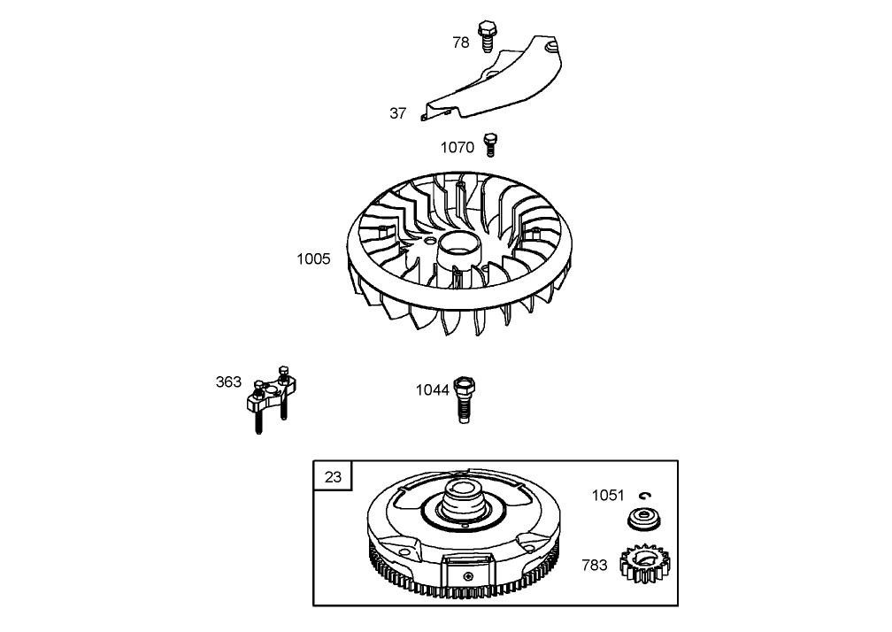 Flywheel Assembly  Briggs and Stratton 282H79-23502