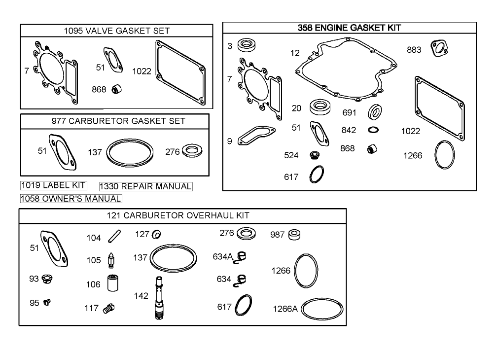 Gasket Assembly  Briggs and Stratton 282H79-23502