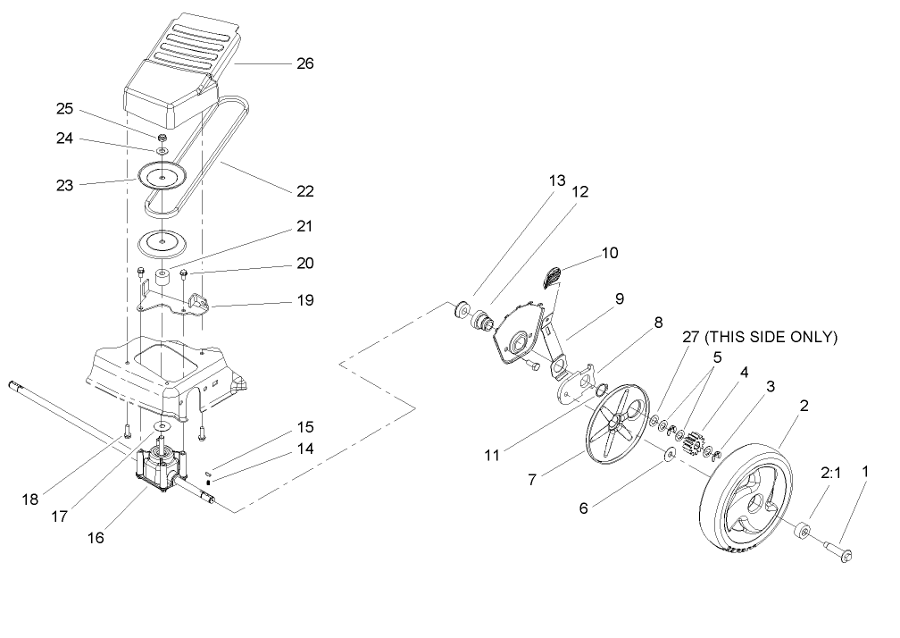 Front Axle and Transmission Assembly