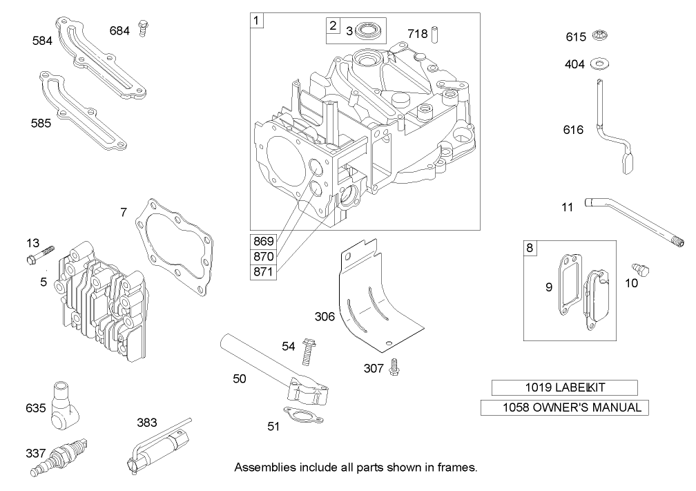 Cylinder Assembly  Briggs and Stratton 122K05-0171-E1