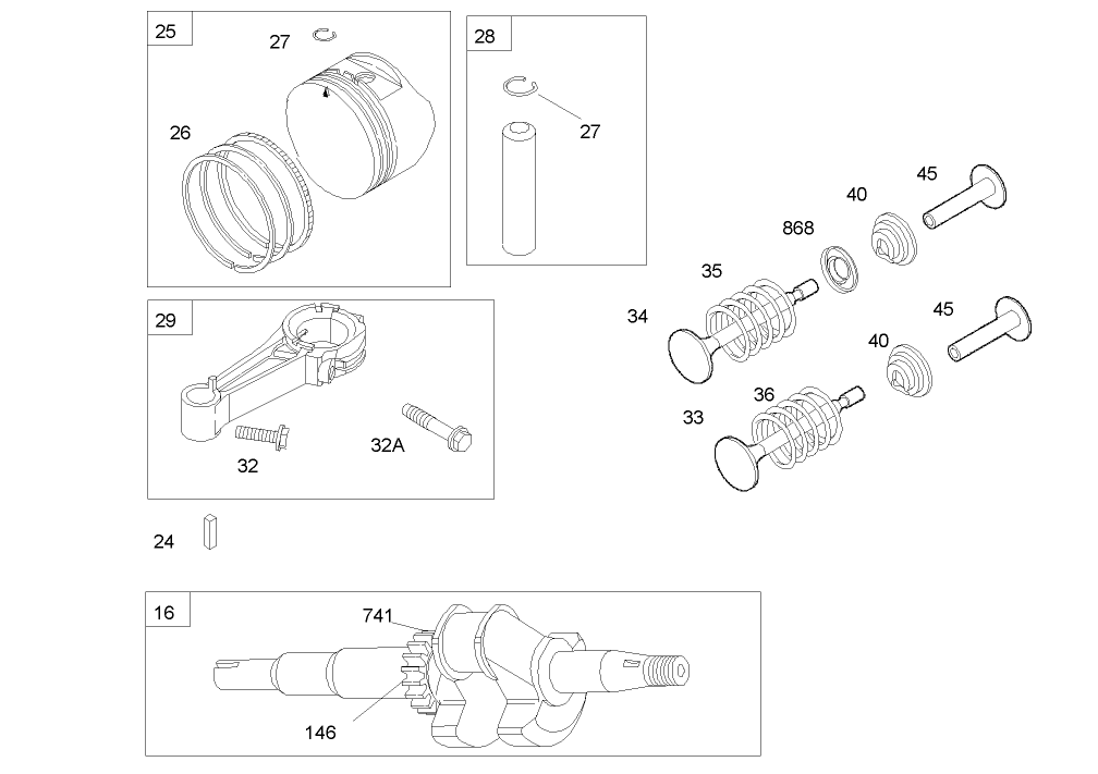Crankshaft Assembly  Briggs and Stratton 122K05-0171-E1