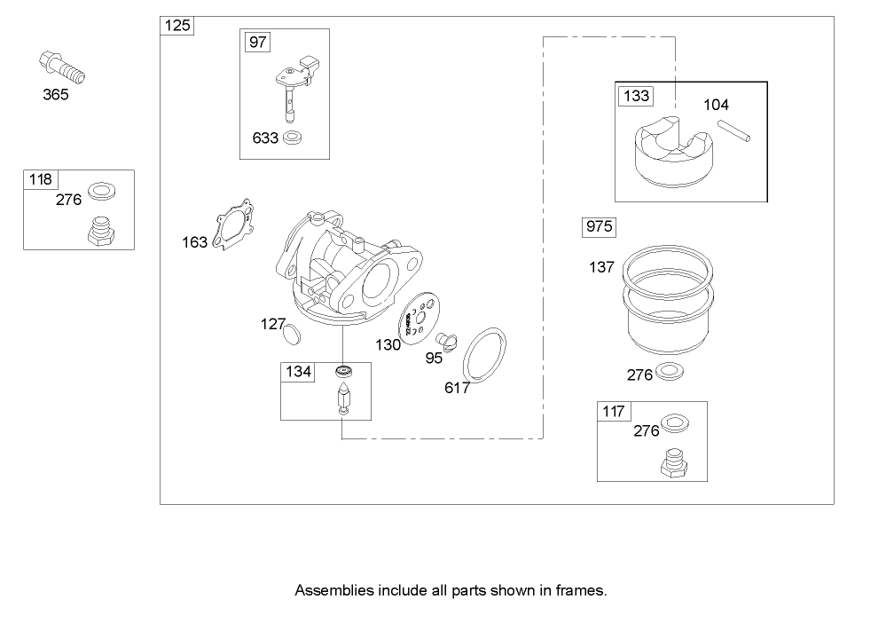 Carburetor Assembly  Briggs and Stratton 122K05-0171-E1