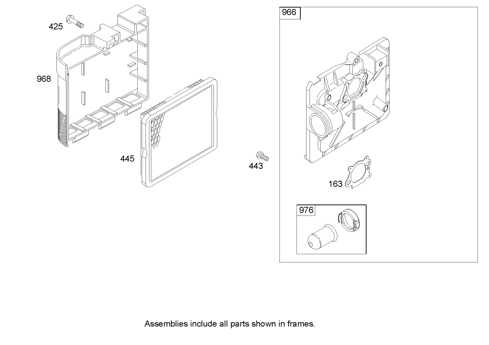 Air Cleaner Assembly  Briggs and Stratton 122K05-0171-E1