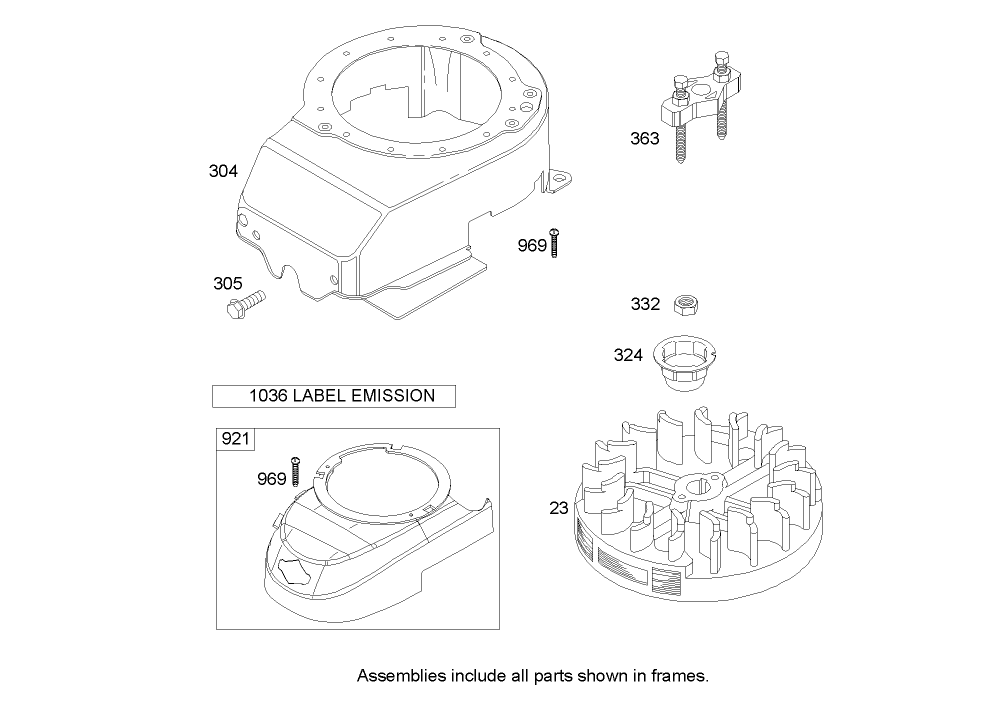 Blower Housing Assembly  Briggs and Stratton 122K05-0171-E1