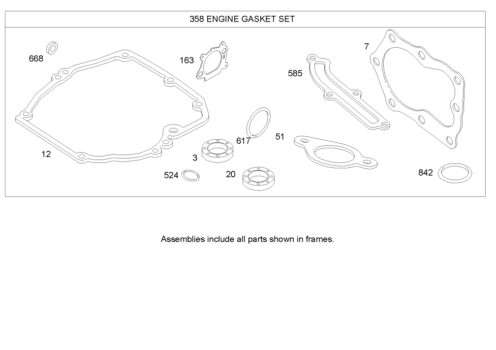 Gasket Assembly  Briggs and Stratton 122K05-0171-E1