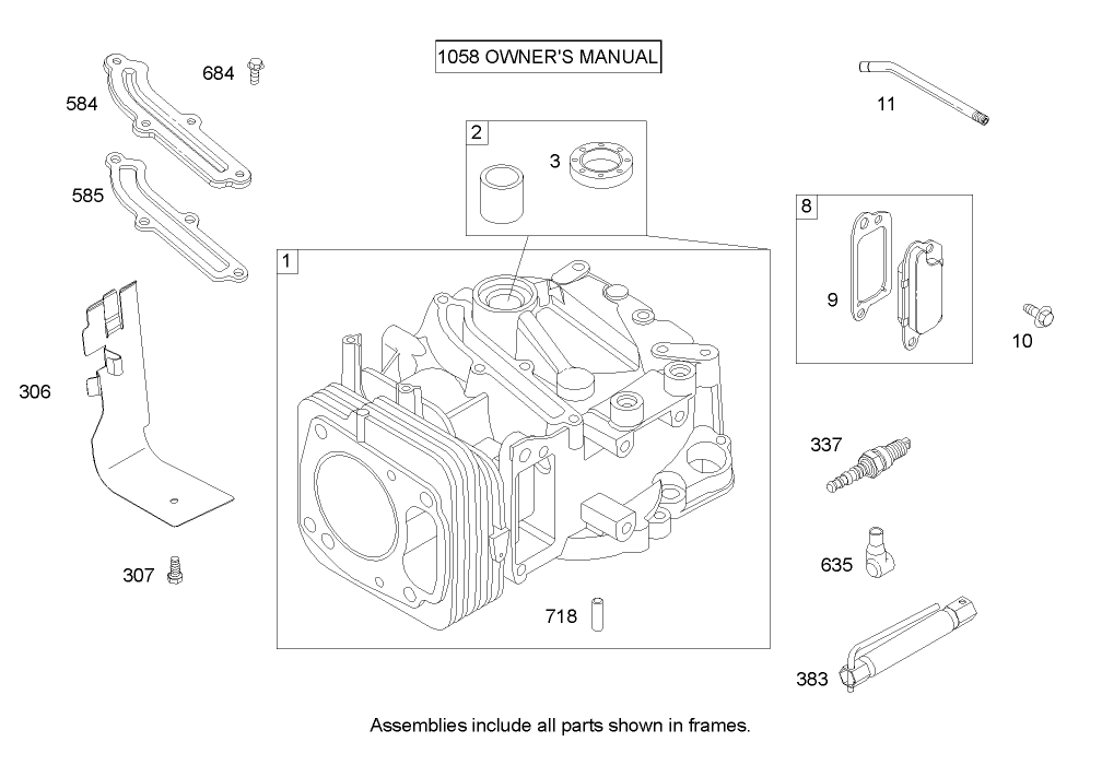 Cylinder Assembly  Briggs and Stratton 122607-0116-E1