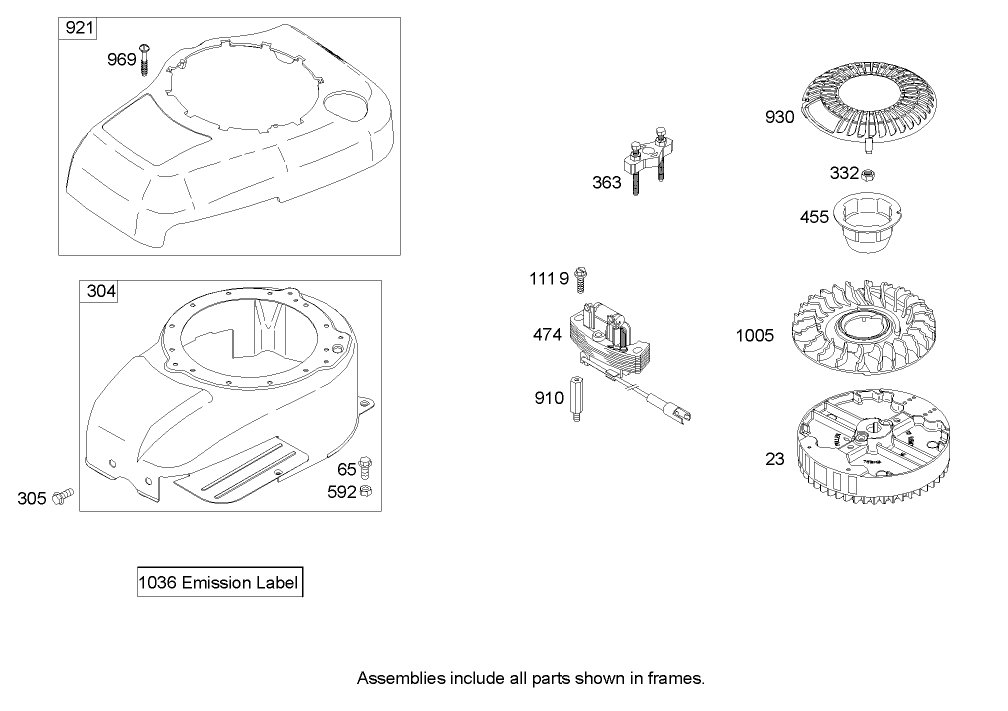 Blower Housing Assembly  Briggs and Stratton 122607-0116-E1