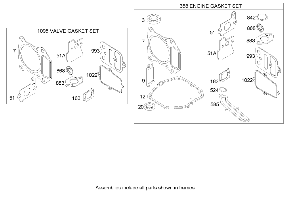 Gasket Assembly  Briggs and Stratton 122607-0116-E1