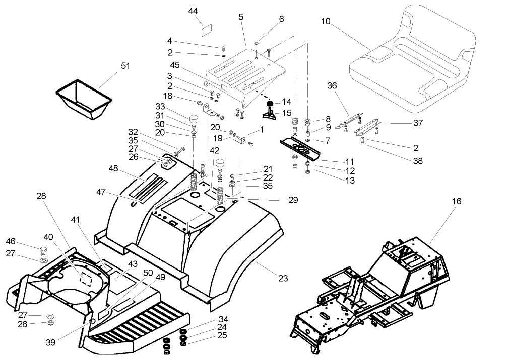 Frame and Seat Assembly