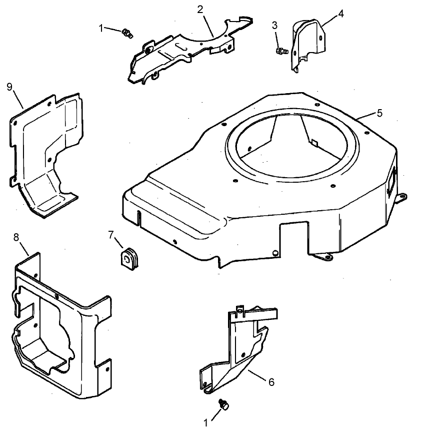 Blower Housing and Baffle Assembly  Kohler CV15T-41629