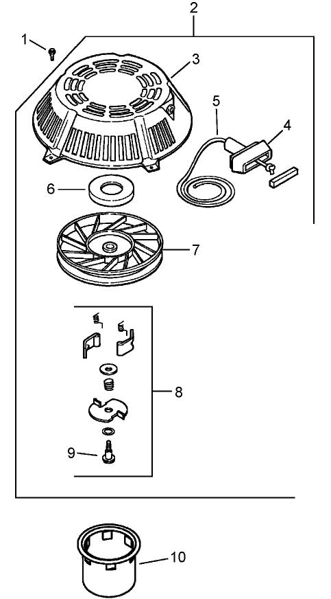 Starting System Assembly  Kohler CV13T 21540