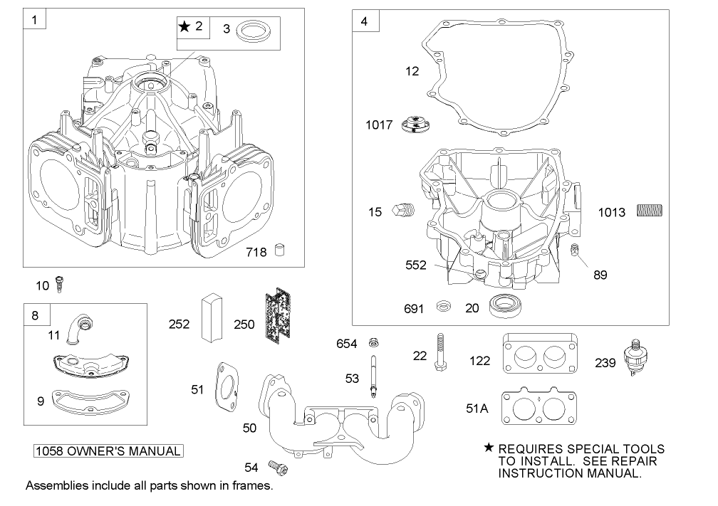 Cylinder Assembly  Briggs and Stratton 406777-0157-E1