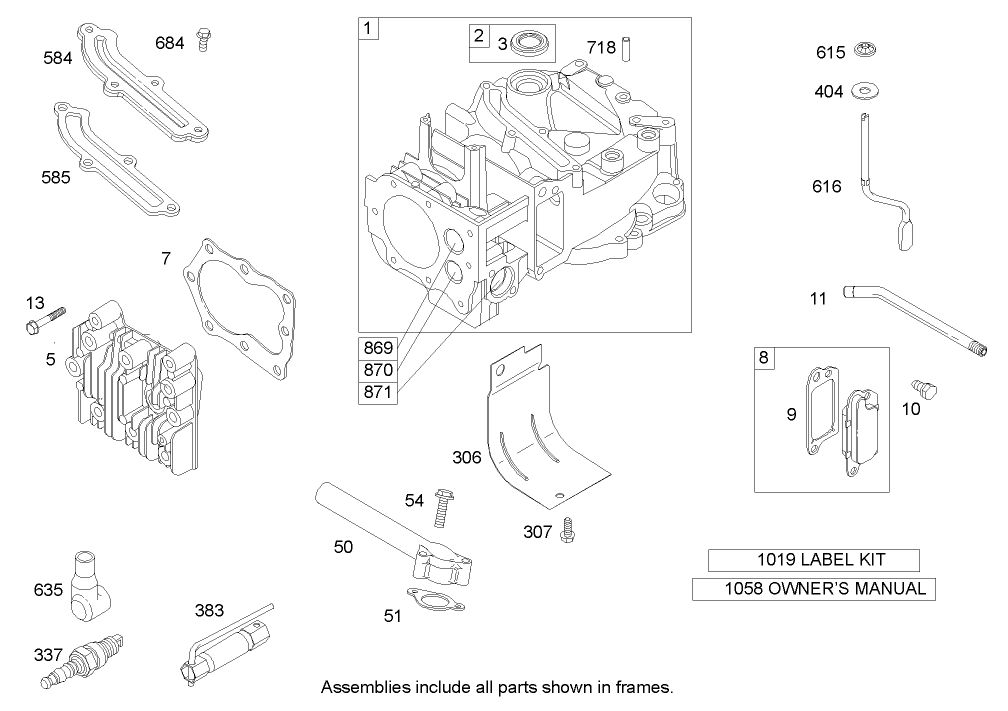 Cylinder Assembly  Briggs and Stratton 122K02-0172-E1